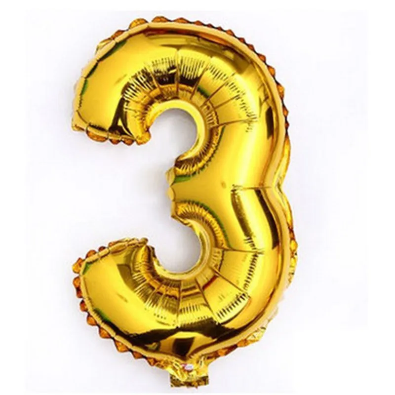 40 дюймов золотое серебряное число фольгированные шары большие цифры баллоны с гелием Надувное свадебное украшение день рождения - Цвет: gold 3