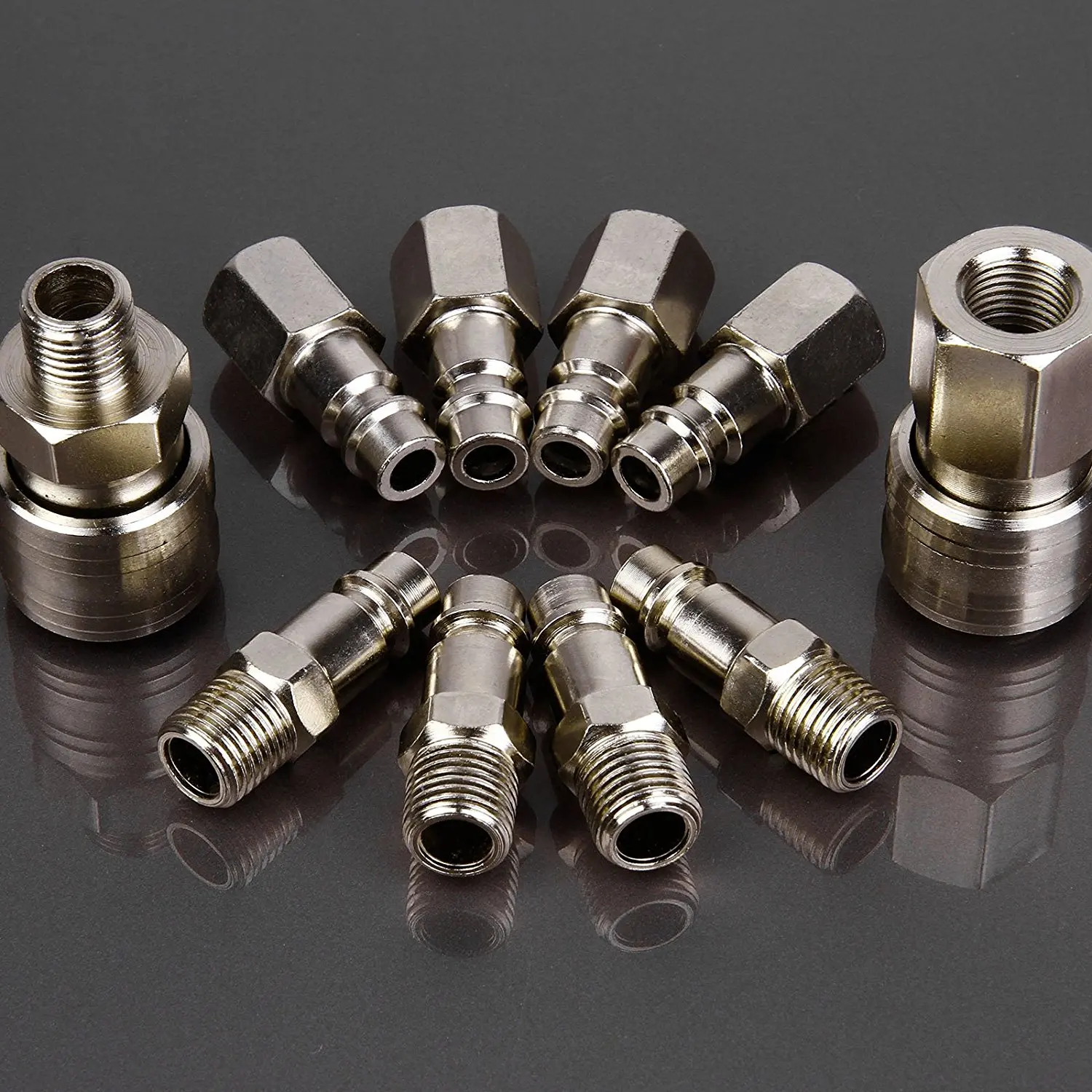 

10 pcs 1 / 4BSP Pneumatic coupling coupler quick coupler pneumatic compressor pump system European Form Drop Shopping