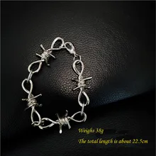 Рок панк металлические шипы железная цепочка браслет