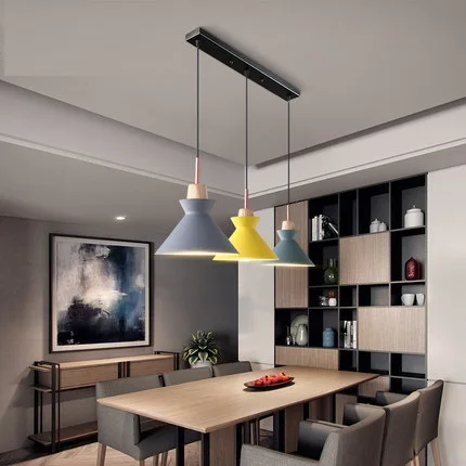 Набор из 3 обеденных настольных ламп, яркий светодиодный светильник в виде макаруна, современный подвесной светильник для кухни, потолочное освещение для комнаты