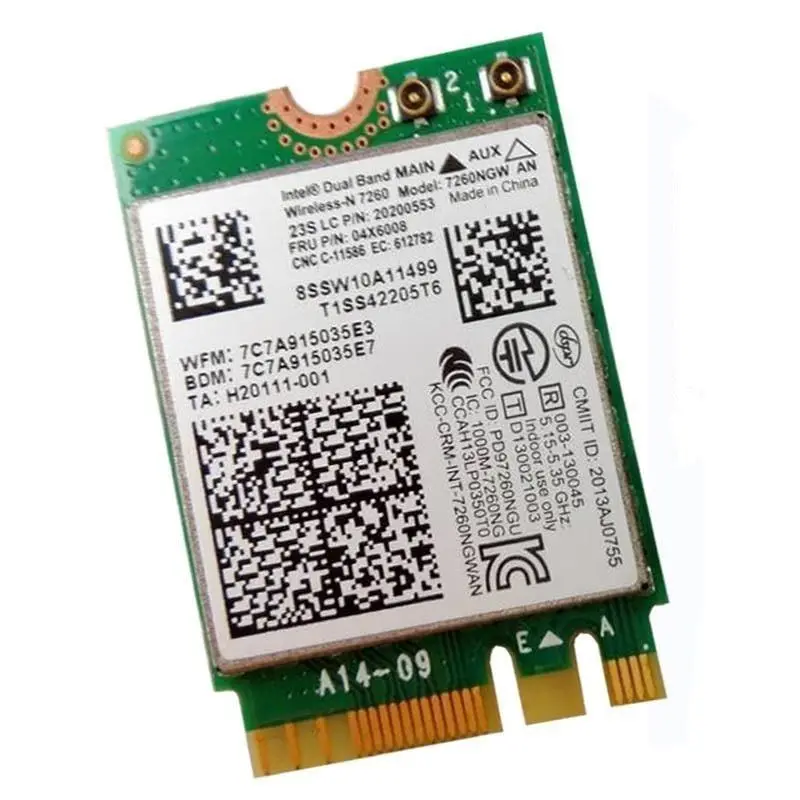 Беспроводная карта адаптера для Lenovo thinkpad ibm Intel 7260NGW Dual Band WiFi + BT 4 0 04X6008 T440 T440s T431 X240