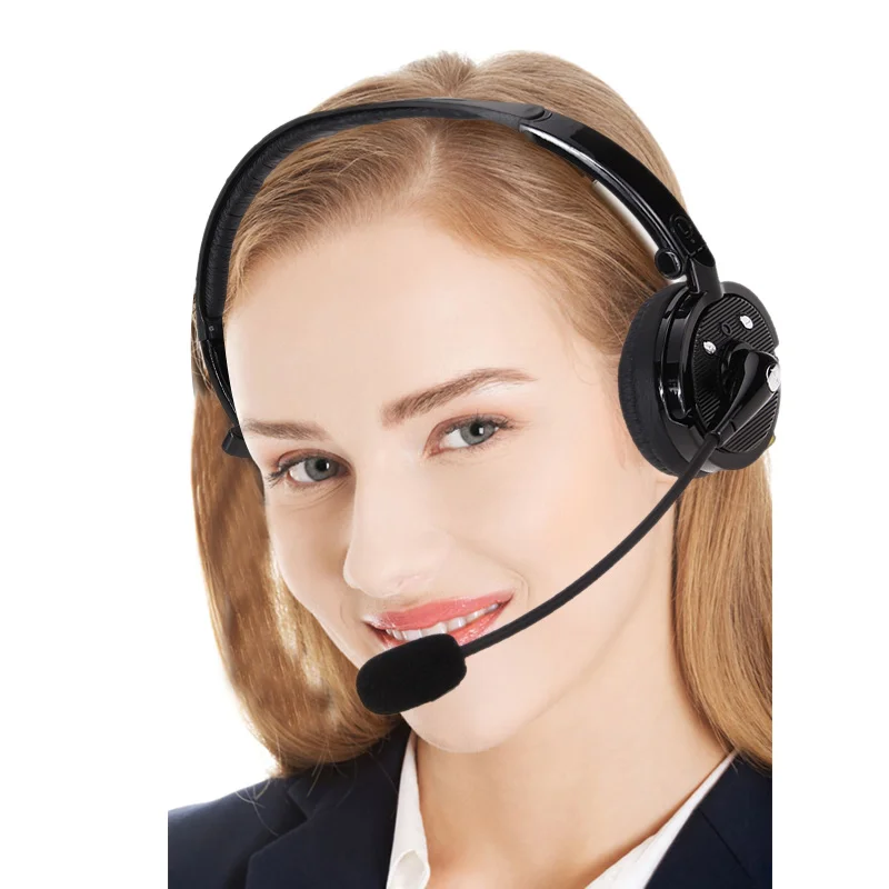 Bluetooth Headset Earphone Over Head Wireless For Sport Business Trucker Drivers Drop