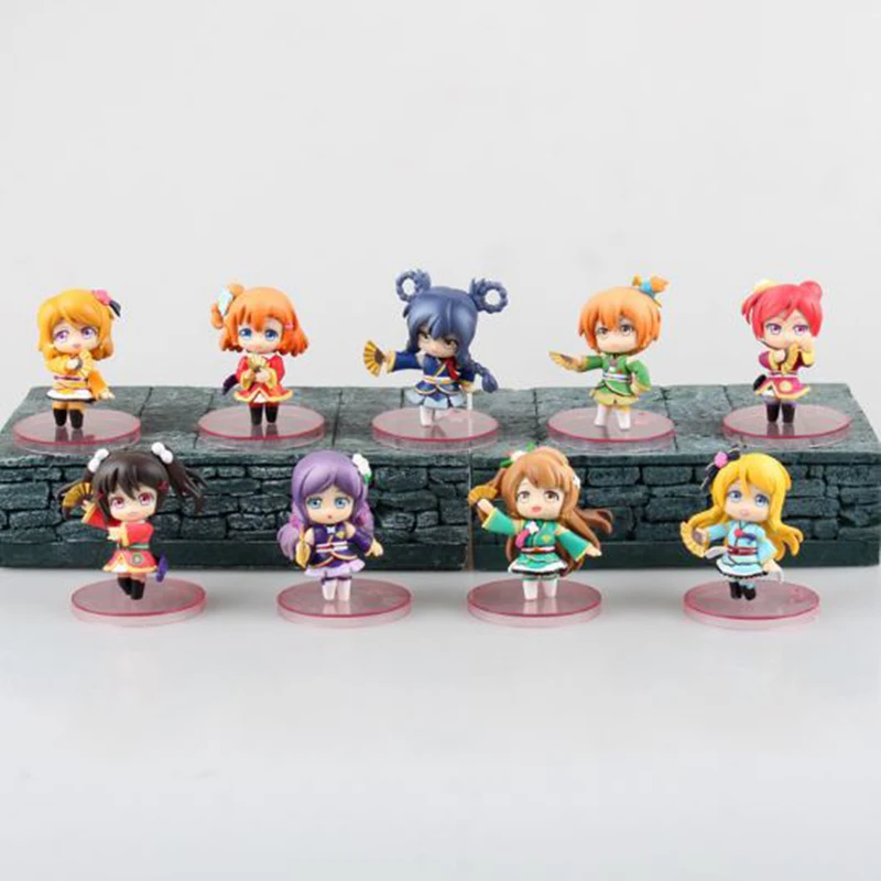 9 шт./лот Kawaii аниме Love Live School Idol проект ПВХ Фигурки игрушки|Игровые фигурки и