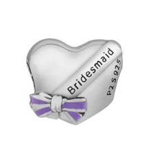 Бусины из стерлингового серебра 925 пробы лучшие подружки невесты Сердце Подвески Подходит Европа браслеты талисманы Серебро 925 оригинальные бусины Изготовление ювелирных изделий