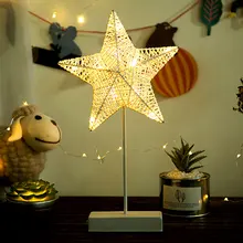 Ночная настольная лампа ручная работа 40 см светодиодный ночной Светильник звезда с принтом «сердце», «Любовь в форме лампы Батарея приведенный в действие девушки номер Декоративные год