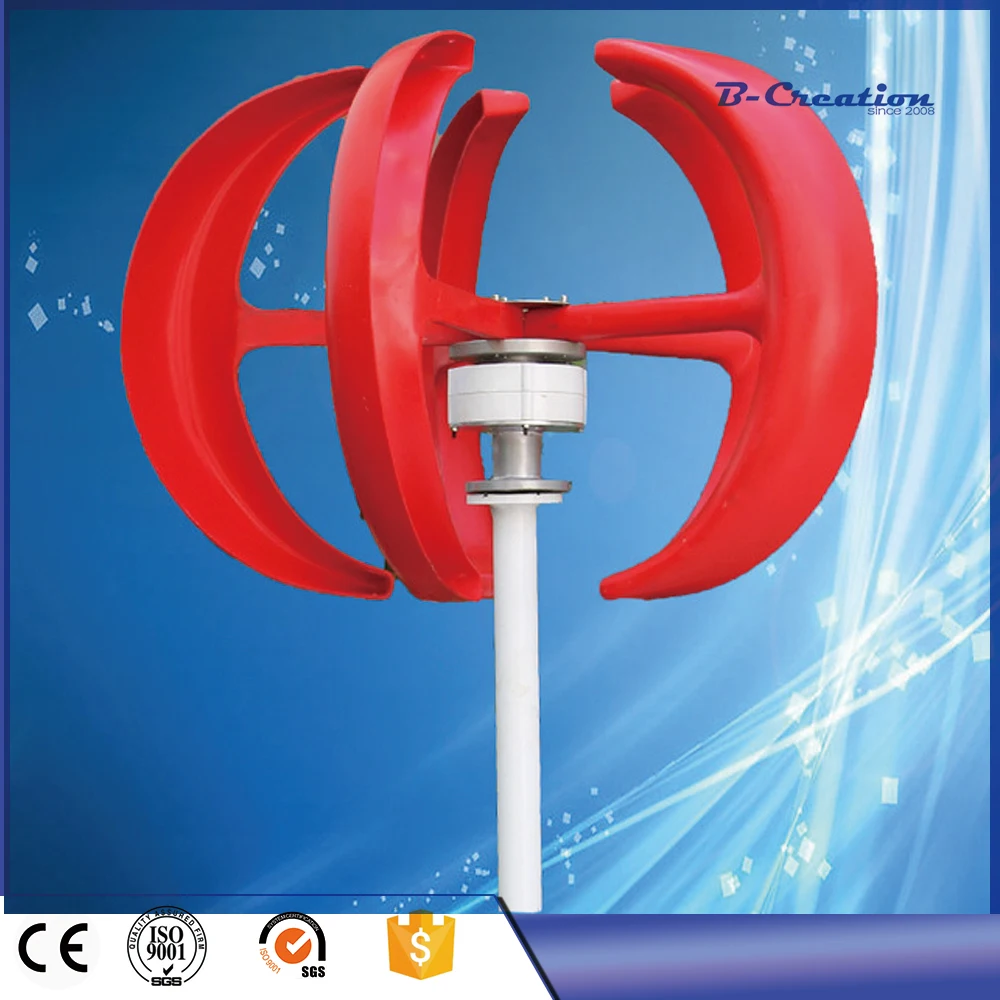 

200w 12v/24v Wind Power Generator Vertical turbine Axis Wind Turbine Dc 300 Vawt Generator, Simple Installation