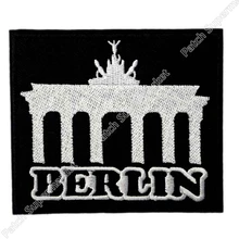 Берлин Пособия по немецкому языку Y Пособия по немецкому языку района рок-музыка Band вышитый логотип утюг на патч эмо готика панк рокабилли Heavy Metal пользовательские патч