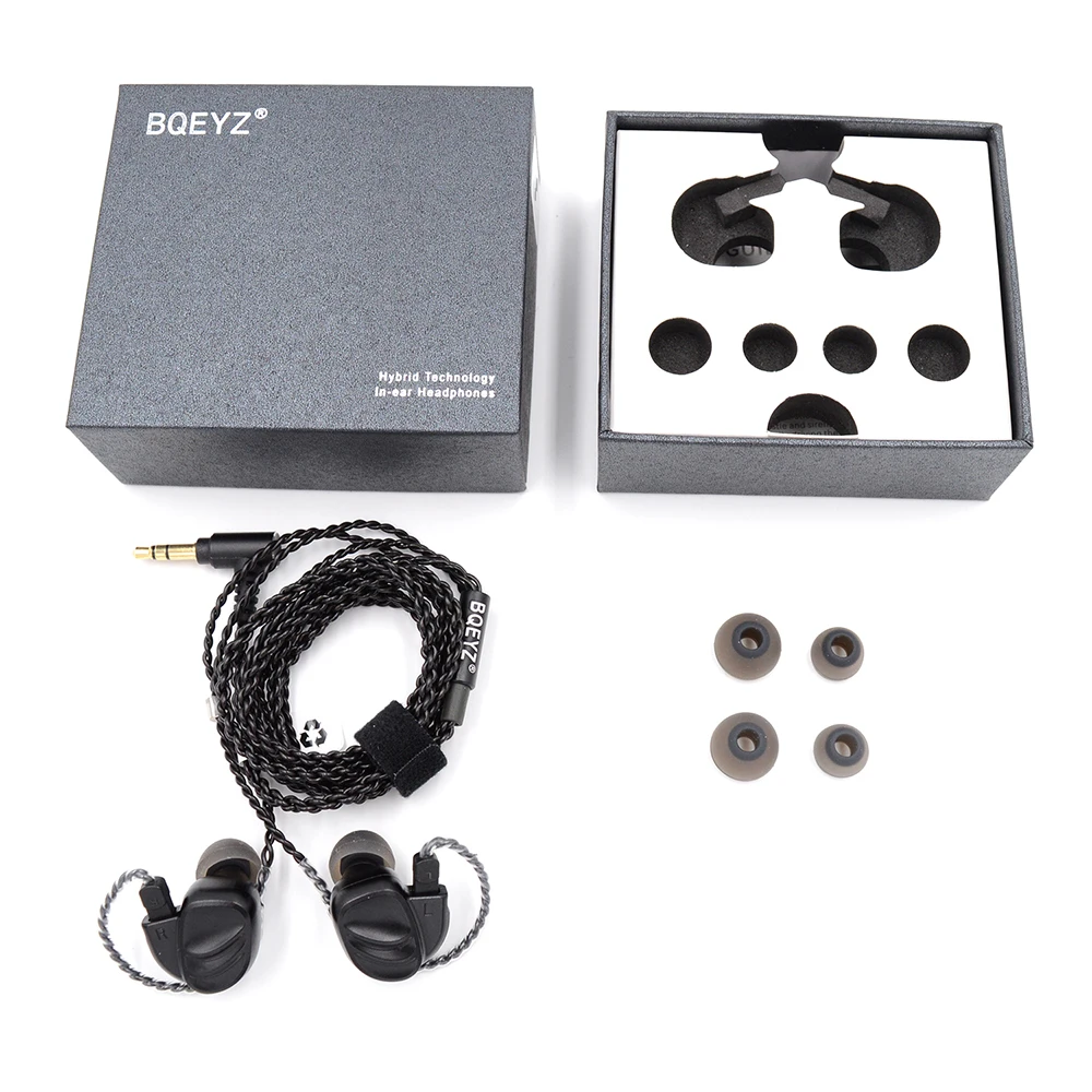 BQEYZ KC2 2BA + 2DD Гибридный динамический привод в наушниках металлические HIFI DJ монитор