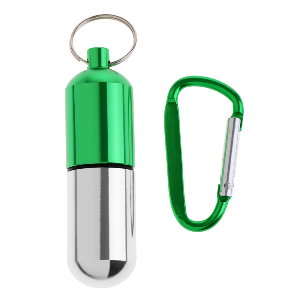 2 шт портативный дорожный держатель для таблеток контейнер брелок с d-образным крюковые карабины брелок для ключей