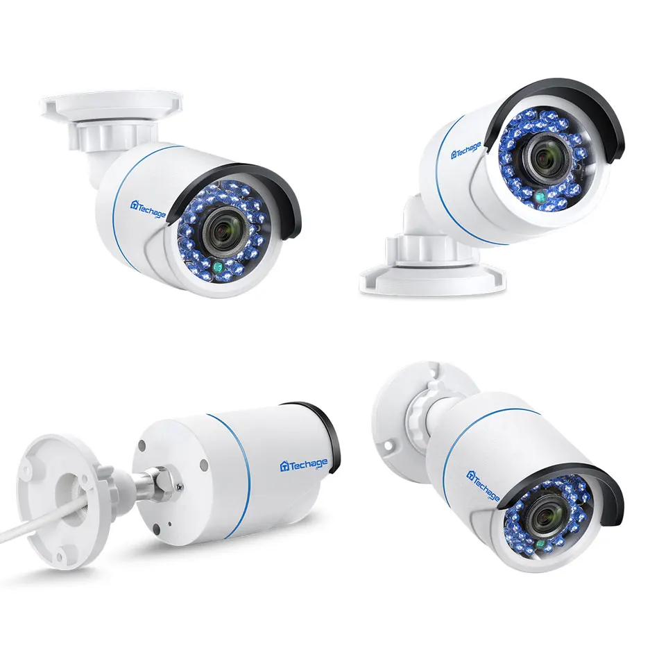 IP камера видеонаблюдения Techage H.265 1080P 2 МП POE с микрофоном|poe ip camera outdoor|poe cameraip outdoor |