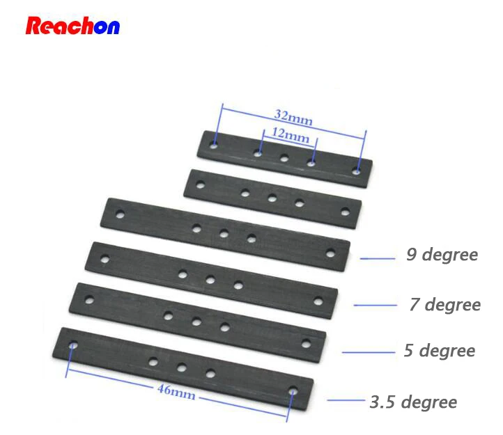 

Free Shipping 4PCS FRP Reinforcing Plate For DIY Tamiya Mini 4WD RC Car Model 3.5/5/7/9 Degree Angle Adjustment Plate