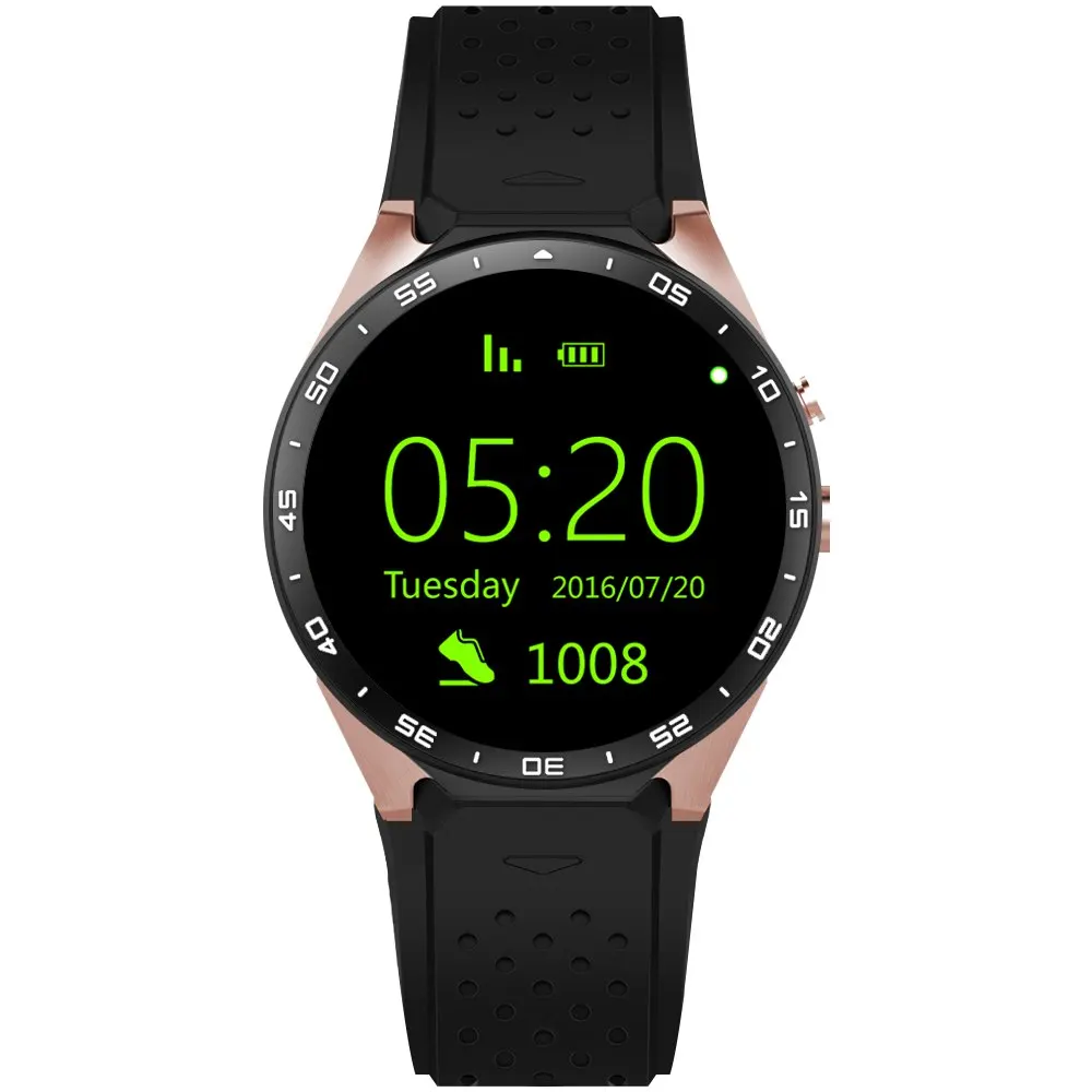 3G Kingwear KW88 Smart watch 1.39'' Amoled 400*400 Smart Watch 3G Calling 2.0MP Camera Pedometer Heart Rate