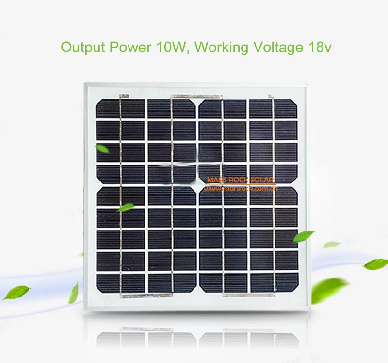 

10W 18V Monocrystalline Silicon Solar Panel Module with CE,TUV,RoHS,UL Certificates