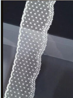 

5.3cm width 60meters off white lace, dot mesh lace for wedding lace, headband, wedding card, sewing lace