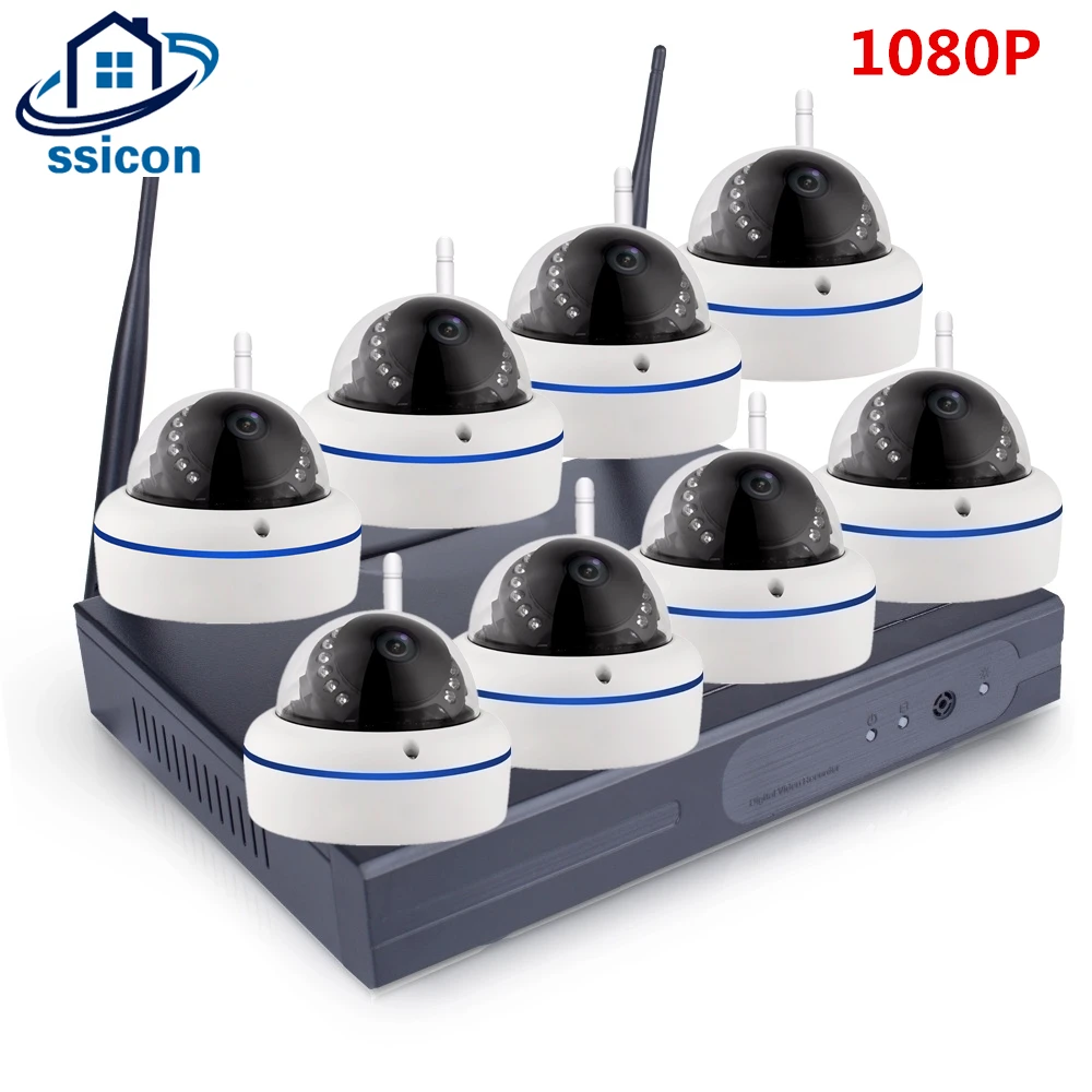 SSICON домашняя камера безопасности CCTV система беспроводной DVR 8CH IP комплект HD 1080P P2P