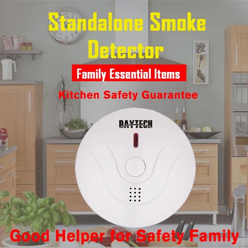 

DAYTECH Wireless Fire Smoke Detector Sensor Alarm 85db Fire Alarm Smoke Detector Alert Security for Home/Office/Market SM04