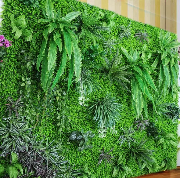Hanging Plants Artificial Greenery Hanging Fern Grass Plants Green Wall Plant Silk Artificial Hedge Plants Large 3