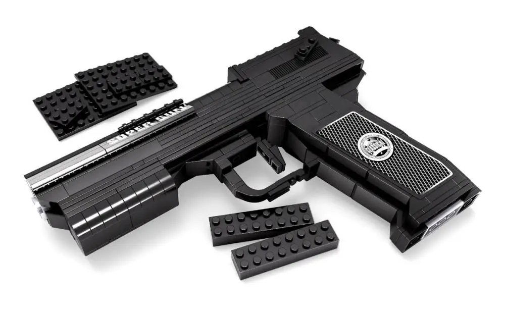 Ausini 373 шт. Desert Eagle Пистолет Мощность пистолет оружия Модель 1:1 3D модель кирпич пистолет Building Block Набор Игрушек подарок для детей