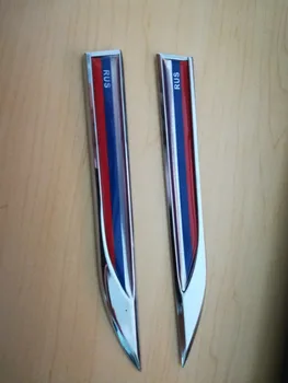 

2 Pieces Metal Wing Side Sticker Fender Emblem National flag
