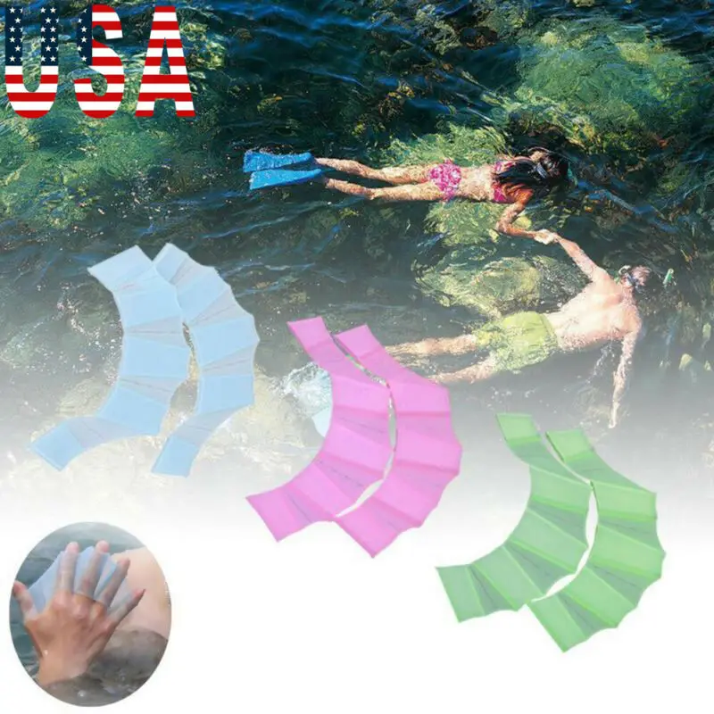 

Unisex Frog Type Silicone Girdles Swimming Hand Fins Flippers Palm Finger Webbed Gloves Paddle Hydro grip Water Sports