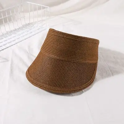MAERSHEI летние солнцезащитные шапки женские складные защита от ультрафиолета, от Солнца шляпа козырек Солнцезащитная Гибкая шляпа Chapeau Femme уличная пляжная шляпа - Цвет: Coffee