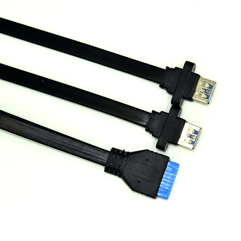 USB 3 0 кабель разъем usb хаб типа Папа мама 19 штырьков 2 кабеля удлинитель с винтовой