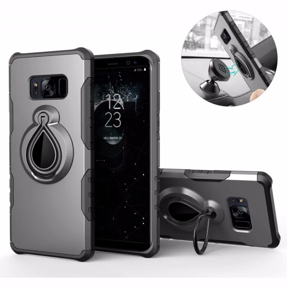 Для samsung Galaxy S8 плюс Чехол Жесткий Броня 360 Градусов Подставка для S7 Примечание 8