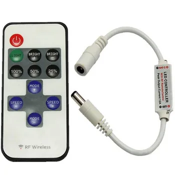 

3825 LED Monochrome DC Head RF Wireless RF 12-24V Remote Control Dimmer Controller 11 Button