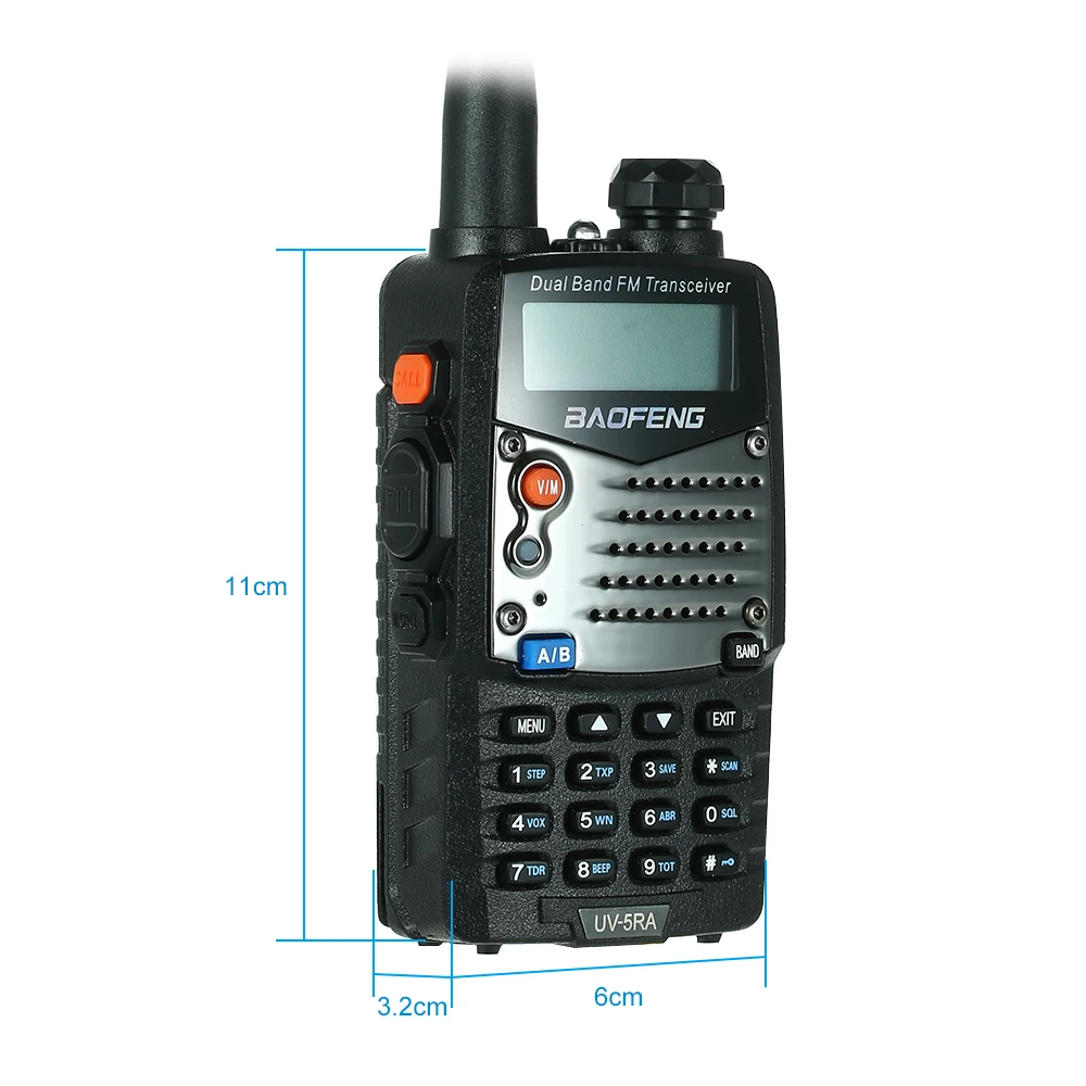 BAOFENG UV-5RA двухканальная рация 420-520 МГц двухдиапазонный радиоприемопередатчик светодиодный сигнал тревоги портативные радиостанции UV5R