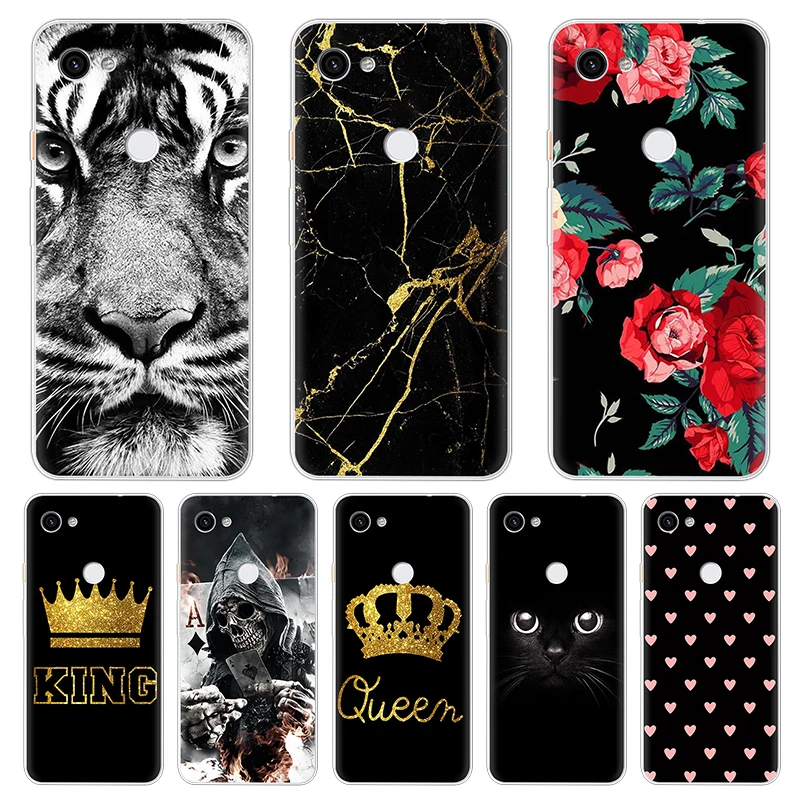 Ультратонкий чехол King Queen из мягкого ТПУ с принтом для Google Pixel 3a XL силиконовый 5 3 2