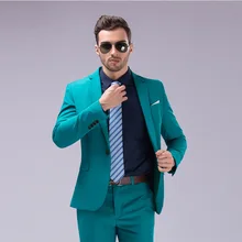 (Jacken + Hosen) 2017 Neue Marke Hochzeit Geschäfts Qualität Formal Herren Anzüge Slim Fit Anzug 2 Stücke S-4XL