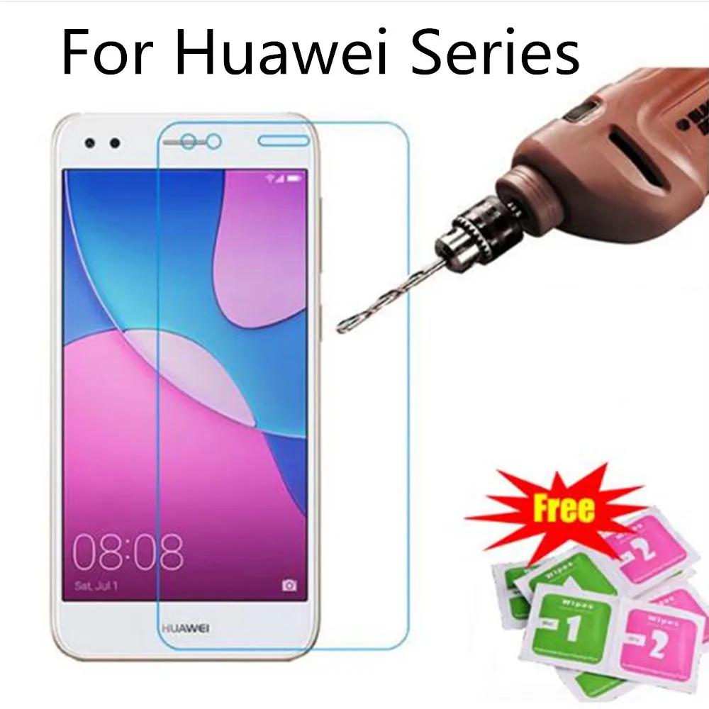 

2pcs Tempered Glass for Huawei P6 P7 P8 P9 P10 lite mini plus 2017 Honor 10i Explosion-proof Protective Film Screen Protector