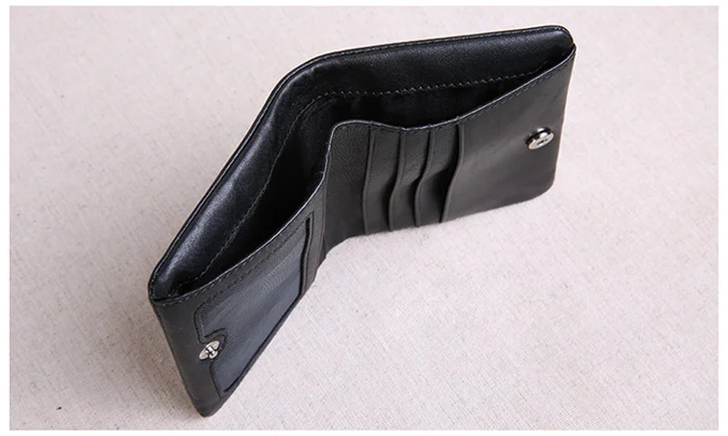 AETOO, мини-кошелек, женский кожаный короткий Мужской кошелек, кожаный, Корейская версия, ультра тонкий вертикальный кошелек из мягкой кожи