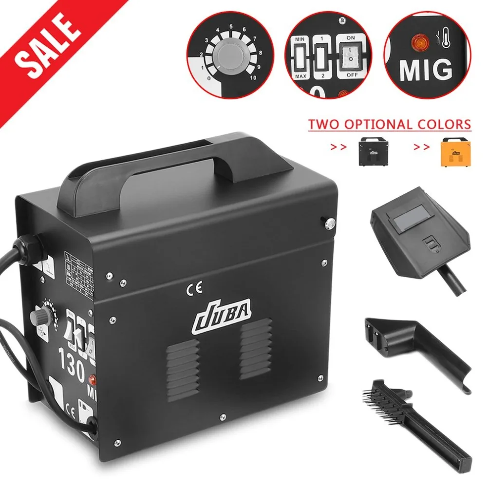 

MIG-130 Gas-Shielded Welding Machine Professional 230V Electric Welding Machine Durable MIG Weldering Equipment EU Socket