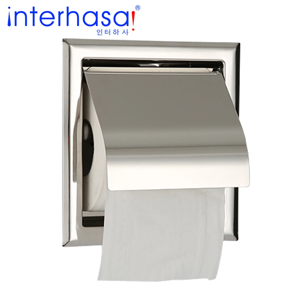 New Inbuilt design Toilet 304 Stainless steel manual Tissue container