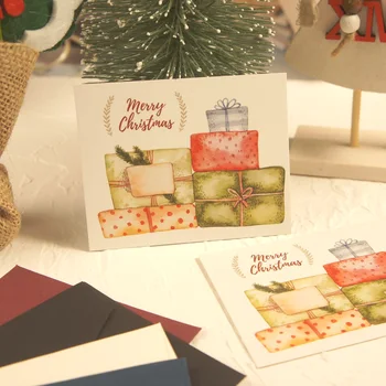 

multi-use 50pcs Mini Merry Christmas send gift design Card Scrapbooking party invitation cards new year greeting card