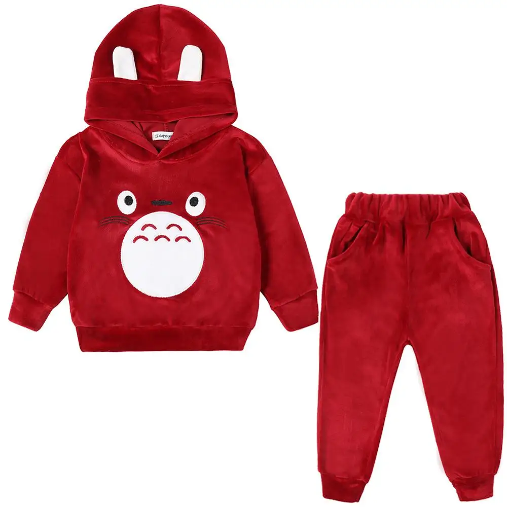 Комплект одежды с человеком-пауком для маленьких мальчиков; зимние комплекты одежды для маленьких мальчиков; куртка+ брюки; Детский костюм; теплая детская одежда - Цвет: Красный