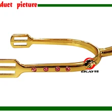 Оцинкованный лошадиный шпор, с камнями, золотой цвет, английский шпор,(SP6114ZG