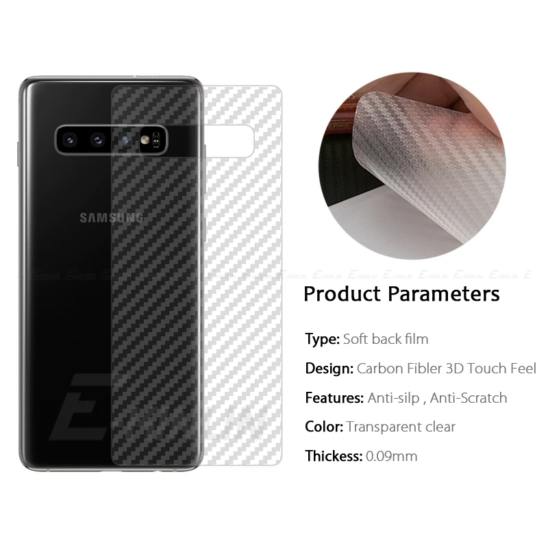 Защитная задняя крышка для samsung Galaxy Note 10 9 8 S10e S10 5G S9 S8 Plus защитная пленка из углеродного волокна без закаленного стекла