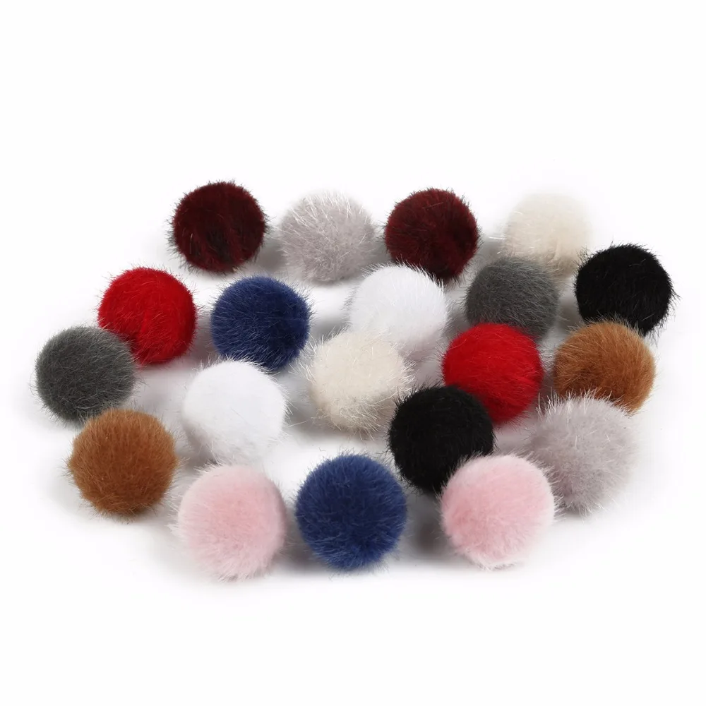 

Random Mixed Dia 20mm 10pcs/bag Round Velvet Beads Charm for DIY Necklace Earring Jewelry Findings Making