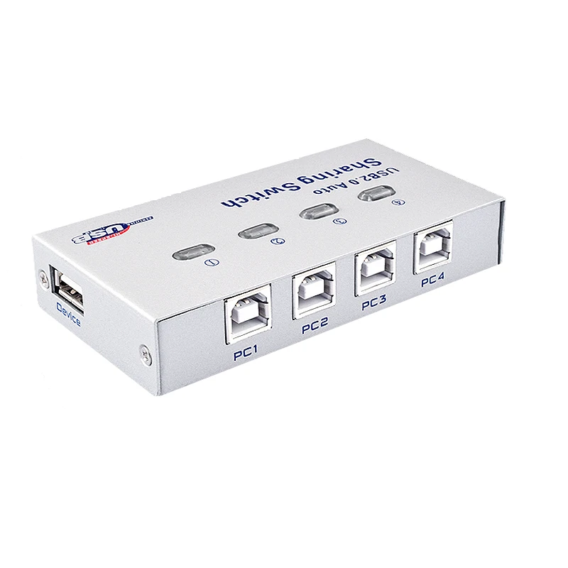 4 порта USB2.0 автоматический принтер switcher 4 в 1 из usb-хаб мульти ПК общий один USB2.0 устройство