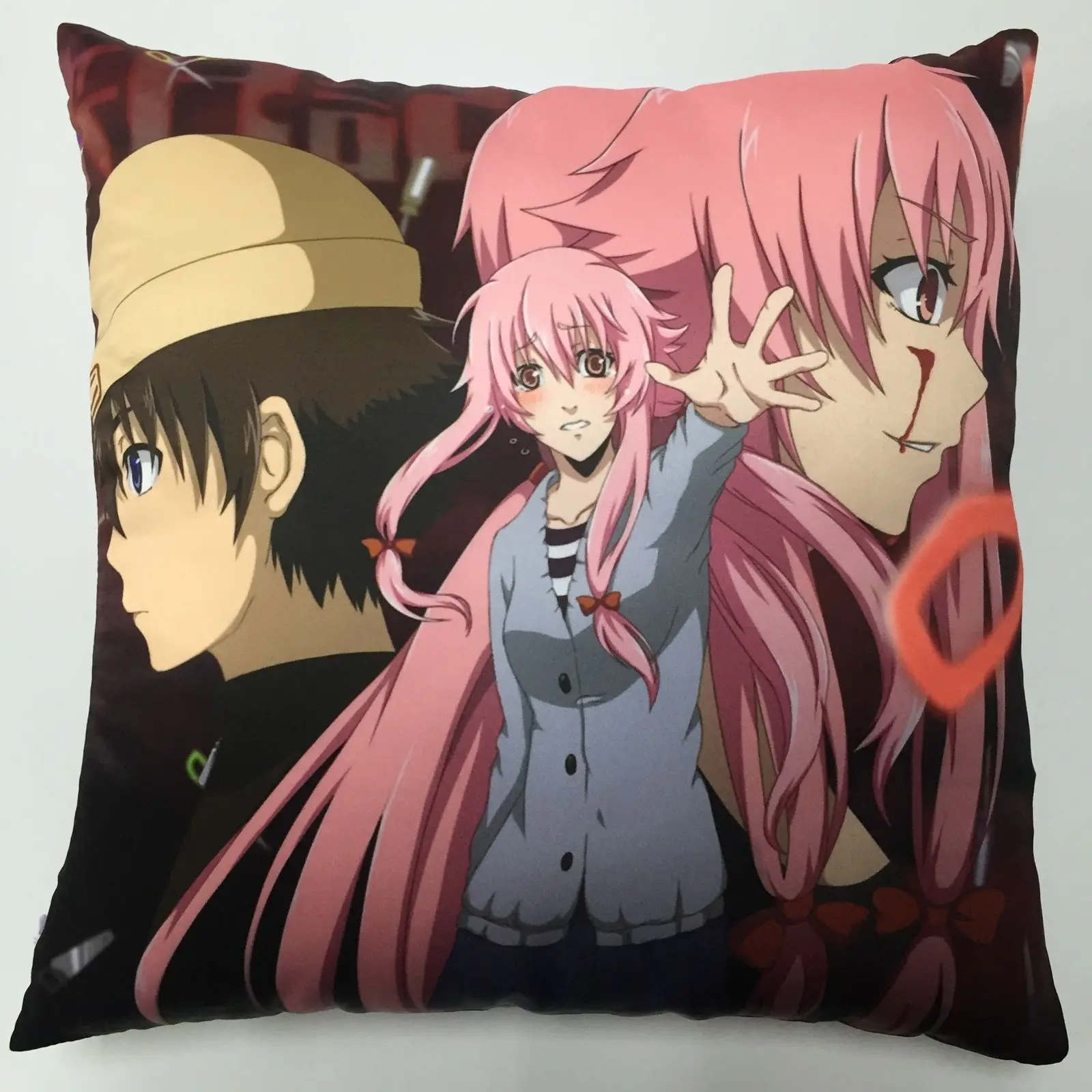 Чехол с двумя боковыми подушками the Future Diary Mirai Nikki обнимающая Подушка чехол для Otaku