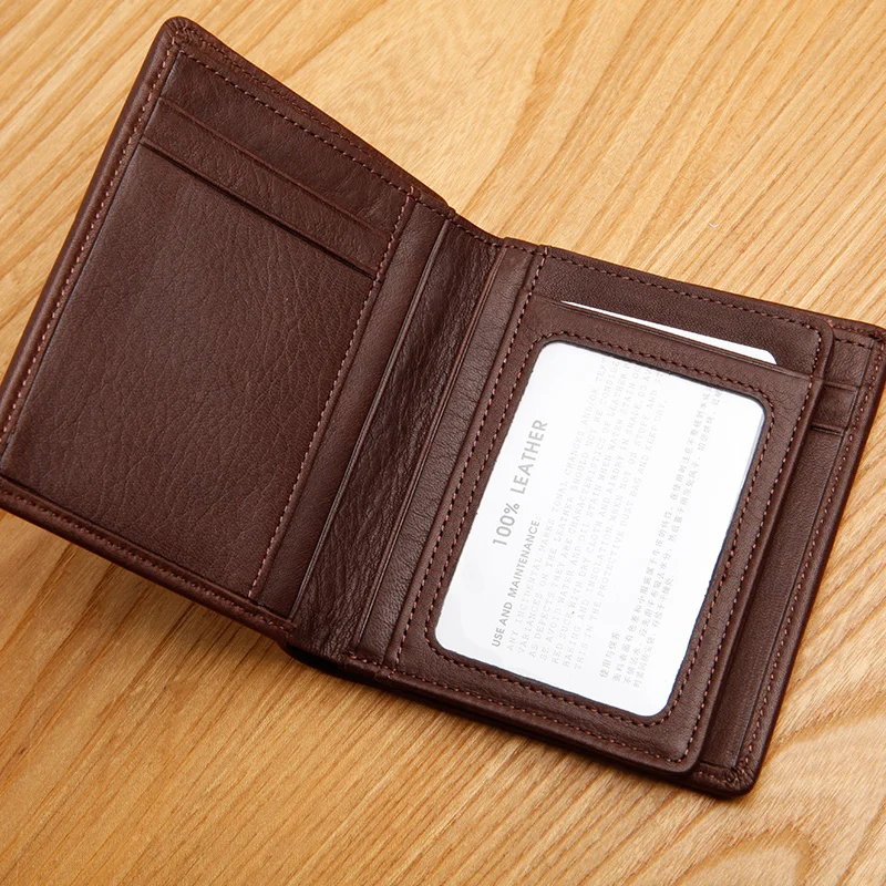 LAN мужской короткий кошелек из натуральной кожи качественная коровья кожа