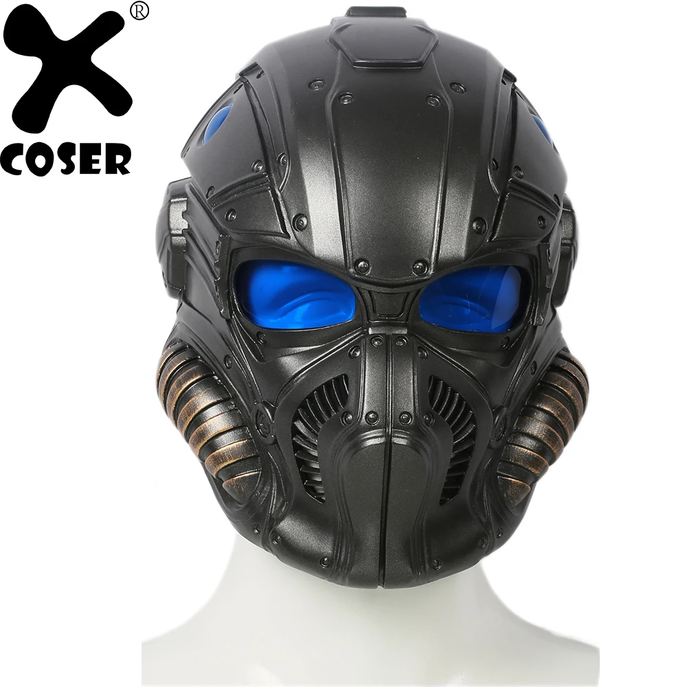 XCOSER Фирменная Акция распродажа высокое качество шлем на всю голову косплей реквизит для мужчин крутая черная маска на все лицо шлем аксессуары для косплея