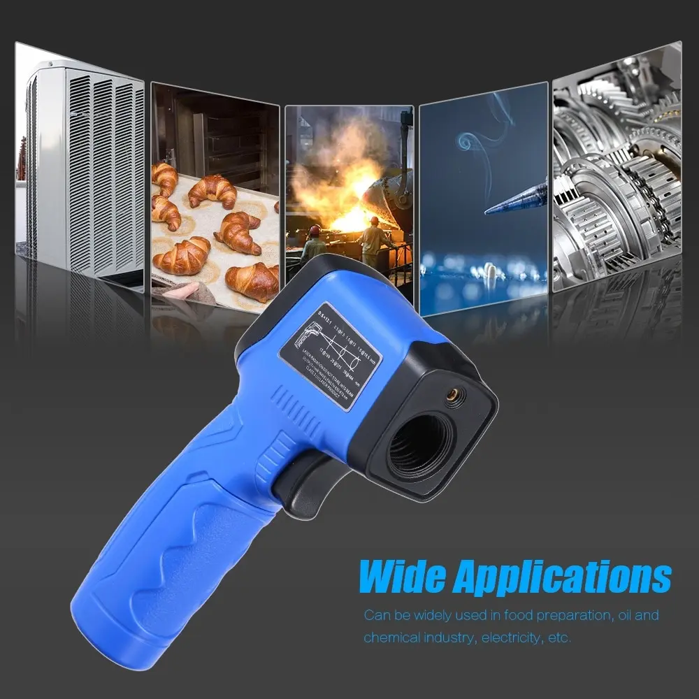 

Laser IR Infrared Thermometer Non-contact Handheld Digital Temperature Thermoregulator Tester Pyrometer Thermostat LCD Display