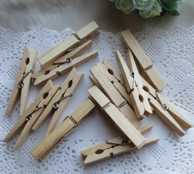 Mini Wooden Clothespins Clothes Pins 3 5 0 7cm Natural Wood Spring