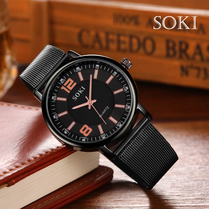 

Digital watch Quartz Watch Unisex Brand Minimalist Modern Concise Mesh Strap Casual Round Mesh Simple Watch relogio masculino
