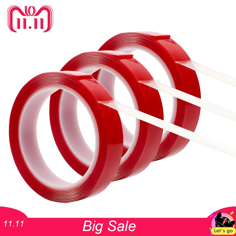 Auto Glue Sticker 8/10/15/20 mm x 3m Car Double Sided Tape Acrylic Foam