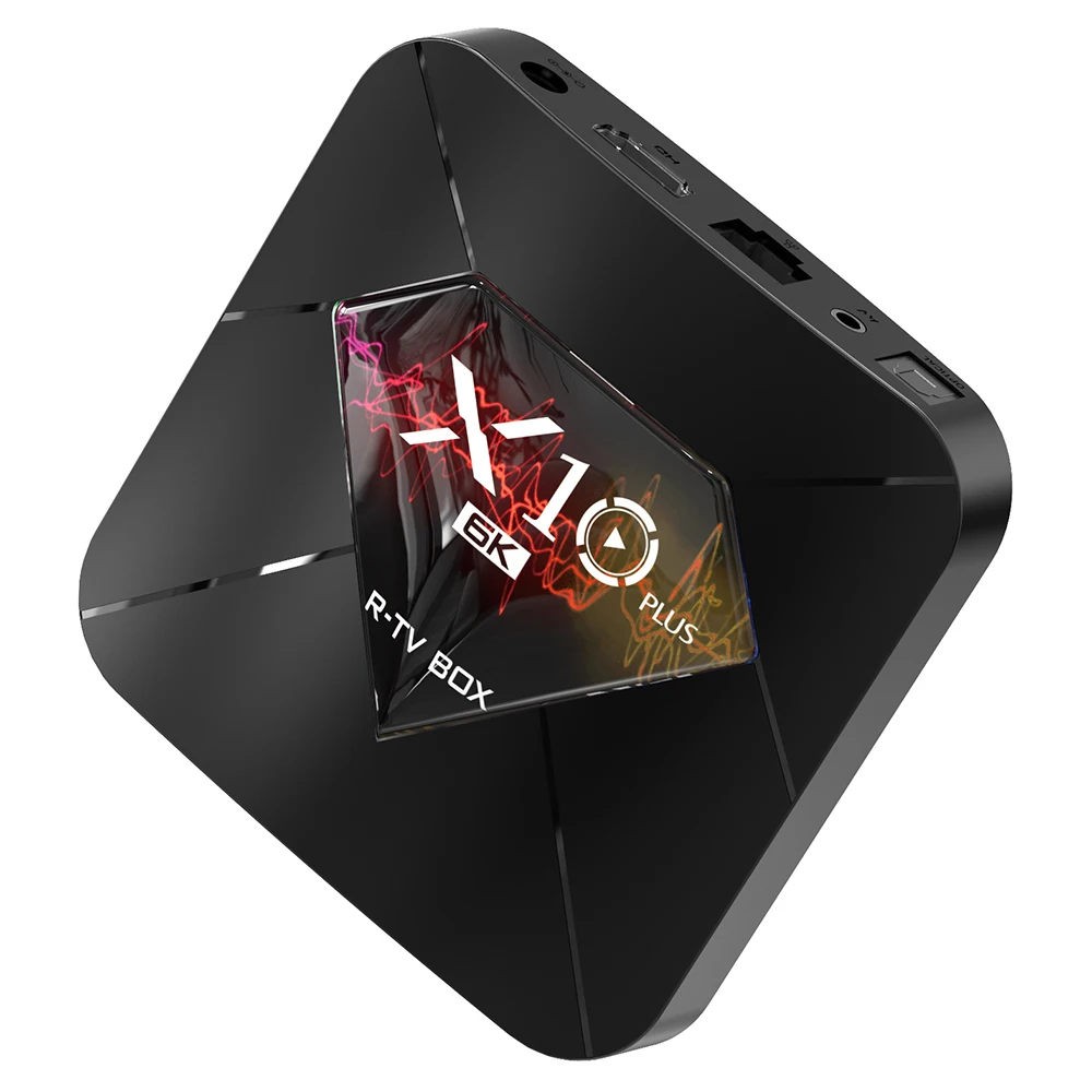 R-TV BOX X10 Plus Android 9.0 smart TV Box H6 2.4G WiFi 4GB DDR4 RAM+32/64GB ROM set top box USB 3.0 6K H.265 smart media player