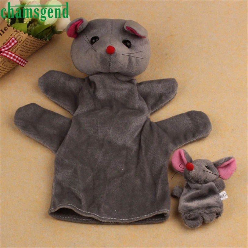 

HOT 2Pcs Mouse Soft Animal Finger Puppet Baby Infant Kid Toy Plush Toys AUG 31